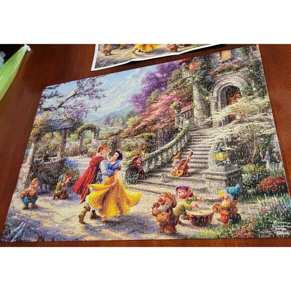 Thomas Kinkade Disney Snow White Dancing in the Sunlight 750 Piece Jigsaw Puzzle - Picture 5 of 7